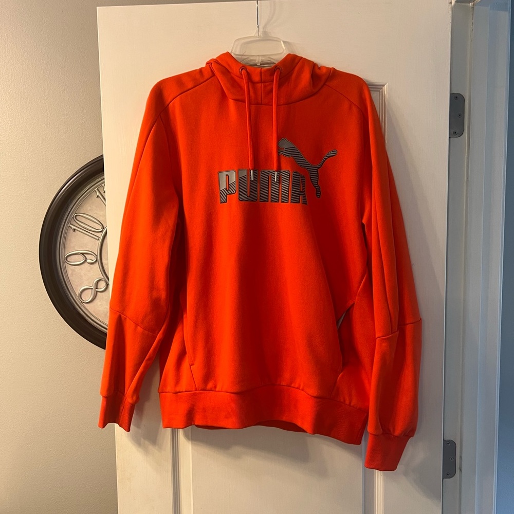Puma Pullover hoodie size L bright orange